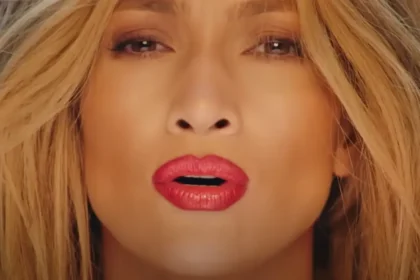 Close-up of Jennifer Lopez showcasing her glamorous look