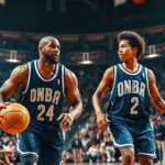 LeBron and Bronny James make NBA history: First Father-Son duo Share Court in NBA Game. Witness this milestone moment in professional basketball. Game between the Los Angeles Lakers and the Minnesota Timberwolves