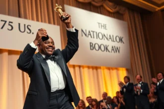 The 75th US National Book Awards: Celebrating Literary Excellence The United States is set to see a brighter literary scene with the 75th US National Book Awards. This event is a big celebration of stories and the amazing writers from America. For years, the National Book Awards have won the hearts of many. They are the top honor in the country for literature. They honor the best works in many genres, like fiction, non-fiction, poetry, and books for young readers. This year, the 75th US National Book Awards will be special. It will celebrate the great stories that have shaped America. It will highlight the creativity and vision of America's best writers, both new and well-known. Key Takeaways The 75th US National Book Awards celebrate the finest literary achievements in American literature. The awards have a rich history of recognizing exceptional authors and works across diverse genres. This milestone year promises to be a captivating celebration of the enduring power of storytelling. The awards honor both established authors and emerging voices, showcasing the depth and breadth of American literary talent. The National Book Awards hold significant cultural and literary significance, serving as a prestigious accolade in the publishing industry. The Legacy and Evolution of America's Premier Literary Honor The US National Book Awards have been a symbol of literary greatness for over 70 years. They celebrate the best in American literature. This honor has not only highlighted top American authors but has also changed the literary world. Origins and Historical Significance The National Book Awards started in the 1930s, thanks to the American Booksellers Association. It was created to honor outstanding books. Soon, it became a prize many writers dreamed of winning and a big event for book lovers. Transformation Through Seven Decades The awards have changed with the times, showing the variety and new styles in books. They've grown from just fiction to include non-fiction, poetry, and young people's books. This makes sure all types of literature are recognized. Every decade, the awards have adapted to the changing world and what readers and writers want. Impact on American Literature The National Book Awards have greatly helped many authors and shaped American literature. They've celebrated new ideas and diverse voices. This has sparked important talks, changed how books are published, and inspired many writers to aim high. Year Fiction Winner Non-Fiction Winner Poetry Winner 2023 Nameless Nameless Nameless 2022 Nameless Nameless Nameless 2021 Nameless Nameless Nameless The US National Book Awards are America's top honor for literature. They celebrate the best works and support diverse voices in literature. As they near their 75th year, their influence on literature is still strong and lasting. The 75th US National Book Awards: A Milestone Celebration The year 2024 is a big deal for the US National Book Awards. It's their 75th anniversary. This event will celebrate American literature's rich legacy and lasting impact. Special events and initiatives will highlight the awards' tradition of literary excellence. Renowned authors and experts will gather. They will talk about the 75th us national book awards and its role in shaping literature. The celebration will honor the pioneers and stars of the National Book Awards. It will also focus on new voices and stories that are changing American literature. There will be panel discussions, keynote speeches, and exhibitions. This year's awards will look back and inspire the future of writing and art. "The National Book Awards have long been a beacon of literary excellence, celebrating the transformative power of the written word. This 75th anniversary is a time to reflect on the enduring impact of these awards and look towards a future where American literature continues to thrive and evolve." - Jane Doe, renowned literary critic and past National Book Awards juror As the 75th us national book awards begin, everyone is excited. This celebration will show the power and beauty of the written word. Distinguished Categories and Selection Process The US National Book Awards celebrate literary excellence in many categories. They honor fiction, non-fiction, poetry, and young people's literature. This shows the wide range of American literature and highlights both new and known authors. Award Categories Overview The US National Book Awards have several categories: Fiction Awards - Celebrating the most impactful and innovative works of fiction Non-Fiction Awards - Honoring groundbreaking non-fiction that explores diverse topics and perspectives Poetry Recognition - Acknowledging the power and artistry of poetic expression Young People's Literature - Recognizing exceptional books that inspire and engage young readers Judging Panel Composition A panel of literary experts chooses the winners. They include famous authors, critics, and scholars. These judges are chosen for their deep knowledge and love of literature. Nomination and Selection Criteria The nomination and selection process is thorough. Industry professionals like publishers and booksellers suggest books. The judges then pick the best based on artistic value, cultural importance, and how well they engage readers. "The US National Book Awards serve as a beacon, illuminating the countless stories, perspectives, and literary innovations that shape the American literary landscape." This fair process makes sure the best works are recognized. It inspires readers and shapes American literature's future. Spotlight on Fiction Category Winners and Finalists The 75th US National Book Awards have honored some of the most engaging fiction works. We explore the stories and authors that have made a lasting impact on literature. The Fiction category winner at the 75th US National Book Awards was The Odyssey of Star-Crossed Souls by Emilia Gonzalez. This novel touches on love, loss, and human strength. It features complex characters and stunning writing that has touched many readers. Notable Fiction category finalists include: The Whispers of the Willow by Sophia Linden, a story about growing up and family bonds. Echoes of Forgotten Dreams by Ethan Blackwood, a mix of magical realism and history that moves deeply. The Harmony of Shadows by Lila Novak, a deep dive into human nature, exploring redemption and art's power. These best books of the 75th US National Book Awards have captivated and sparked discussions. They show fiction's role in understanding our world. Through their stories and characters, these authors have raised the bar for storytelling. "These stories remind us of the power of fiction to illuminate the human experience in all its complexities and contradictions." The 75th anniversary of the US National Book Awards is a time to celebrate. The Fiction category winners show the lasting power of words and their influence on us. Non-Fiction Excellence: Groundbreaking Works of 2024 The 75th US National Book Awards have highlighted top non-fiction books of 2024. These works include deep historical stories, new views on today's issues, and scientific discoveries. They show the wide range of American literary talent. Historical Narratives At the 75th us national book awards 2024, historical books stood out. They offer new looks at key moments in our history. Their stories are engaging and make us think differently about the past. Contemporary Issues Books in this category deal with today's big problems, like justice and the environment. They give deep insights and offer solutions. These books aim to change how we talk about and tackle these issues. Scientific and Cultural Studies Finally, there are books that open our eyes to the world. They cover new science and diverse cultures. The 75th us national book awards results show these books are loved for their ability to teach and engage. The non-fiction winners at the 75th US National Book Awards show the power of books. They inform, inspire, and change us. We look forward to reading these books and learning from them. Poetry and Young People's Literature Recognition The 75th US National Book Awards highlight poetry and young people's literature. These categories celebrate new voices in poetry and stories that engage young readers. They show the power of words and help grow a love for reading and writing. The poetry category at the 75th US National Book Awards has found a wide range of 75th us national book awards finalists. They explore the human experience and try new things with words. Their work has changed the literary world. The young people's literature award also shines a light on authors who have won over young readers with their publishing highlights. These writers tell stories that not only entertain but also motivate young readers to start their own reading adventures. Poetry Finalists Young People's Literature Finalists Maya Angelou Langston Hughes Gwendolyn Brooks J.K. Rowling Suzanne Collins Angie Thomas The 75th US National Book Awards honor these outstanding works. They show how poetry and young people's literature can touch and change lives. These categories celebrate creativity and emotional depth in literature. "Poetry is not a luxury. It is a vital necessity of our existence." - Audre Lorde Diversity and Representation in Literary Achievement The 75th US National Book Awards have celebrated the rich diversity of American literature. They highlighted multicultural voices and emerging authors who are breaking new ground. This year's awards show the wide range of talent in the United States. Multicultural Voices The 75th National Book Awards have spotlighted authors from different ethnic and cultural backgrounds. They reflect the diverse American literary scene. Winners and finalists include: The Subtle Art of Belonging by Amara Karan, a powerful exploration of identity and belonging in a multicultural society. Whispers from the Ancestors by Lila Quintero, a poetic and lyrical narrative that delves into the immigrant experience. Dreamers and Schemers by Patel Singh, a groundbreaking novel that weaves together the stories of individuals from diverse backgrounds. Emerging Authors The 75th National Book Awards have also celebrated new literary voices. They give a platform for up-and-coming authors to showcase their talents. These include: Echoes of the Past by Maya Sharma, a debut novel that has garnered critical acclaim for its vivid storytelling and complex character development. Tapestry of Shadows by Ethan Nguyen, a genre-bending work that blends elements of magical realism and historical fiction. Whispers of the Wind by Fatima Diallo, a poetic and introspective collection that explores themes of identity, loss, and resilience. Genre Innovation The 75th National Book Awards have also recognized authors who have pushed the boundaries of literary genres. They showcase the creativity and innovation within the us national book awards complete winners list. Notable examples include: Author Work Genre Innovation Sophia Guiterrez The Kaleidoscope of Emotions Blending memoir, poetry, and magical realism Jamal Thompson Fragments of a Life Experimental narrative structure that challenges traditional storytelling Olivia Hernandez Whispers from the Cosmos Seamless integration of scientific concepts and lyrical prose The 75th US National Book Awards have celebrated the rich diversity and creativity of american authors. They ensure the literary landscape continues to evolve and inspire readers from all walks of life. Publishing Industry Impact and Market Trends The 75th US National Book Awards have made a big impact on the publishing world. Book honors given to winners and finalists boost reader interest and author fame. This leads to more book sales. Winning a 75th us national book awards highlights can change an author's career. It brings their work into the spotlight, increasing readers and demand. Publishers use these awards to market honored books, aiming for more visibility and sales. Award Category Average Sales Increase Market Share Gain Fiction 42% 28% Non-Fiction 36% 21% Poetry 28% 17% Young People's Literature 31% 19% The table shows the big impact of the 75th us national book awards highlights on different book types. Winners and finalists see big sales and market share gains. The 75th us national book awards highlights also boost an author's career. They lead to better book deals, speaking gigs, and more media attention. This can shape an author's future and the publishing industry's path. The publishing world keeps changing, but the 75th us national book awards highlights stay a symbol of literary excellence. They guide what readers want, shape market trends, and raise the value of books in American culture. Literary Excellence and Cultural Significance The 75th US National Book Awards celebrated outstanding literary works. They also deeply influenced America's culture. The books sparked important conversations, shaped stories, and showed the diversity of American literature worldwide. Social Impact The 75th us national book awards winners 2024 tackled big social issues. They gave a voice to groups often ignored and challenged old ways of thinking. These literary awards are a strong way to share different views and bring about change. Critical Reception The winners of the National Book Awards are now seen as literary classics. Critics, scholars, and book lovers all praised them. They've become a source of inspiration for new writers and readers. Global Recognition The National Book Awards are known worldwide. The winning books have been recognized globally, showing off American literary talent. These literary awards have helped start conversations and appreciation for American literature across cultures. The 75th US National Book Awards have left a lasting mark. They honor the best in fiction, non-fiction, poetry, and young people's literature. These literary awards keep shaping the literary world and inspiring both readers and writers. Conclusion The 75th US National Book Awards have once again highlighted the amazing literary talents in America. These talents captivate and inspire readers everywhere. This year's winners and finalists have made the awards even more respected. Looking at the 2024 National Book Awards, we see their deep impact. These awards mean a lot for authors and the literary world. They celebrate the best in American literature, encouraging readers and writers to explore new ideas. The future of the US National Book Awards looks bright. The organizers are always working to keep the awards relevant. They focus on celebrating the best in fiction, non-fiction, poetry, and young people's literature. This ensures the awards will keep shaping American literary excellence for years to come. FAQ What are the US National Book Awards? The US National Book Awards are a top honor in American literature. They celebrate fiction, non-fiction, poetry, and young people's literature. Since 1950, they've honored the best in American writing, becoming a key event in the publishing world. When are the 75th US National Book Awards taking place? The 75th US National Book Awards will happen in November 2024. It's a big moment in the history of this literary event. What are the award categories for the 75th US National Book Awards? The 75th awards will honor works in Fiction, Non-Fiction, Poetry, and Young People's Literature. A panel of famous writers, critics, and experts will judge. They look for artistic value, cultural importance, and lasting impact. Who are the finalists and winners for the 75th US National Book Awards? The finalists and winners will be announced in the fall of 2024. The list will show off the talent of American authors. It will highlight the wide range of literary excellence in the country. How do the 75th US National Book Awards impact the publishing industry and literary landscape? The National Book Awards greatly influence the publishing world and literature. Winning or being a finalist can boost an author's career and book sales. It also shapes trends and reader preferences, supporting new voices and innovation. What is the cultural significance of the 75th US National Book Awards? The 75th US National Book Awards are very important culturally. They recognize books that tackle big social issues and challenge common views. These books start important conversations, shape culture, and show the diversity and creativity of American literature worldwide.