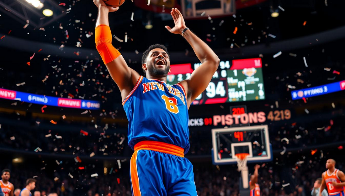Knicks Beat Pistons to Take 3–1 Series Lead
