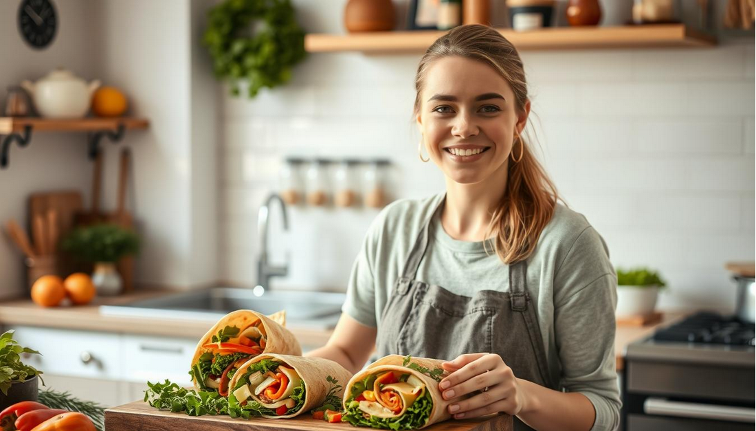 Sizzling Veggie and Cheese Wraps for Lunch