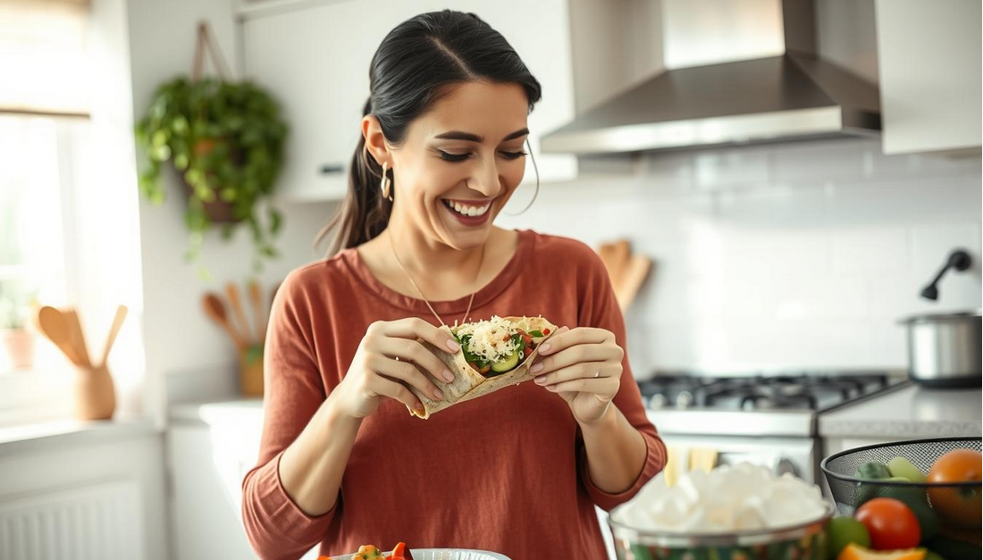 Sizzling Veggie and Cheese Wraps for Lunch