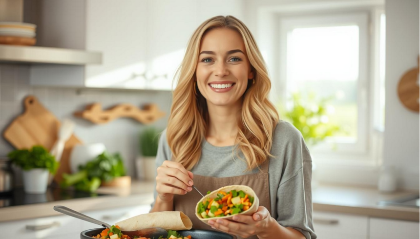 Sizzling Veggie and Cheese Wraps for Lunch