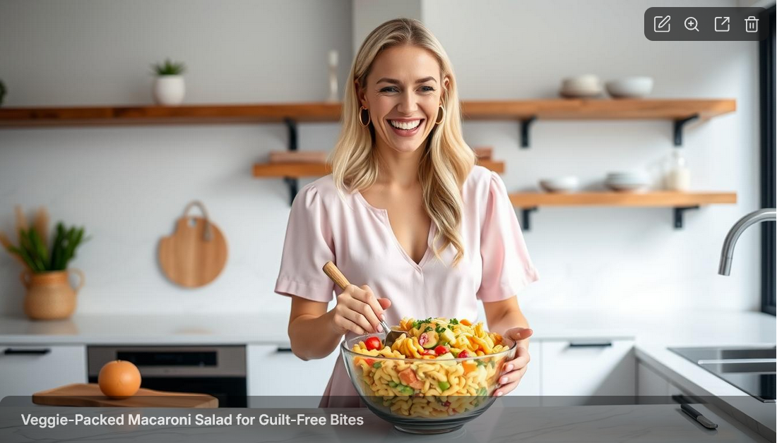 Veggie-Packed Macaroni Salad for Guilt-Free Bites