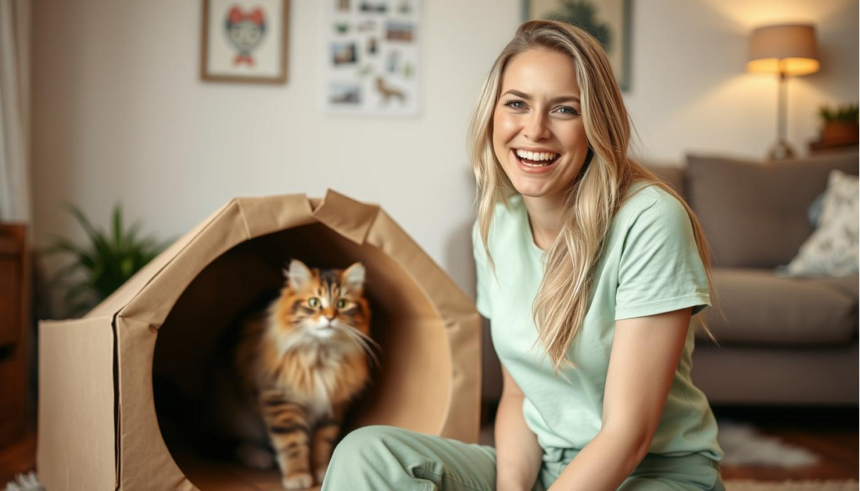 Turning Cardboard Boxes Into Cat Playgrounds