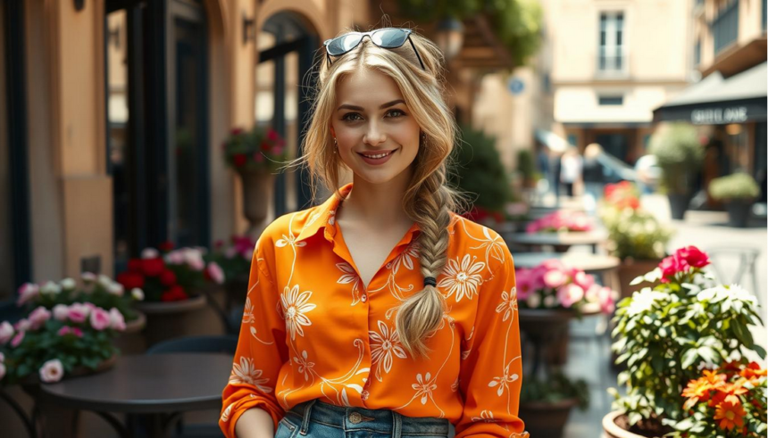 Printed Shirts Just Became Parisian Girl Staples