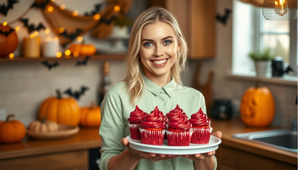 Red Velvet Cupcakes Recipe Perfect for Halloween Night