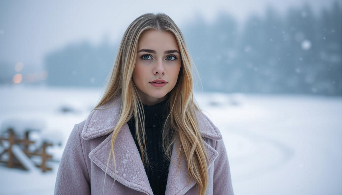 A young American white woman with soft blonde waves, smiling into the camera while holding a small basket filled with colorful beanbags for a Thanksgiving toss game; wearing a cream sweater; modern bright living room with soft autumn décor.