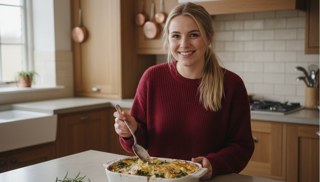 Spinach and Potato Bake: Savory British Delight