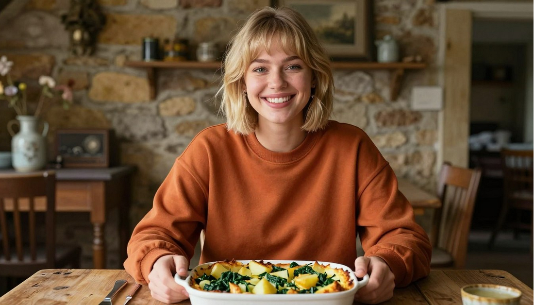 Spinach and Potato Bake: Savory British Delight