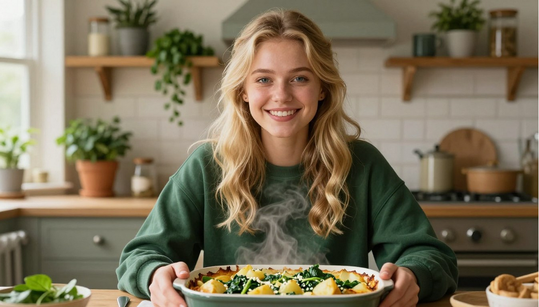 Spinach and Potato Bake: Savory British Delight