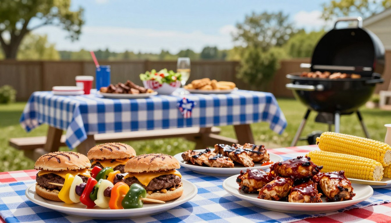 Best Memorial Day grill recipes with cheeseburgers BBQ chicken and grilled corn