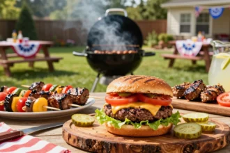 Smash burger recipe for Memorial Day weekend backyard BBQ USA Title: Memorial Day Smash Burger